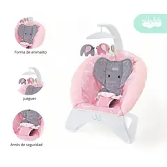 GENERICO - Silla Nido Mecedora de Bebé Elephant color Rosa