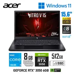 ACER - LAPTOP NITRO V15 CORE™i5-13420H 8GB RAM 512GB SSD 15.6" FHD WINDOWS 11 ANV15-51-56GH