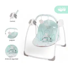 GENERICO - Silla Nido Mecedora de Bebé Columpio color Verde