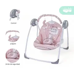 GENERICO - Silla Nido Mecedora de Bebé Columpio color Rosa