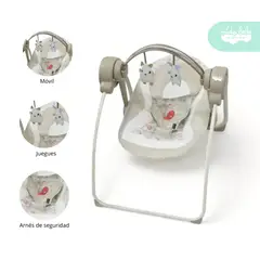 GENERICO - Silla Nido Mecedora de Bebé Columpio Beige