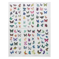 GENERICO - Pack de stickers x 10 de láminas de stickers mariposas