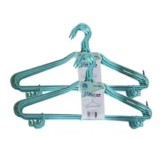 GENERICO - Pack 20 Ganchos Colgadores Para Ropa - Verde Claro