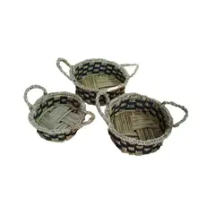 OTTOWARE - Set de 3 Frutero de Mimbre