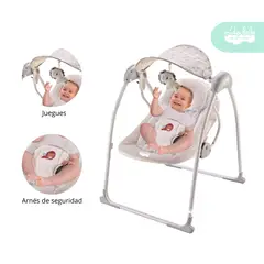 GENERICO - Silla Nido Mecedora de Bebé Columpio modelo Sweet beige