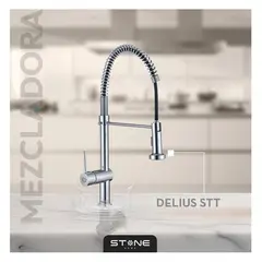 STONE - MEZCLADORA MONOCOMANDO P/COCINA AL MUEBLE DELIUS ST-01 CROMADO