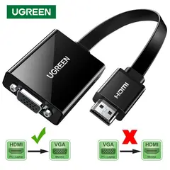 UGREEN - Adaptador Convertidor de HDMI a VGA audio jack 3.5mm 60hz 40248
