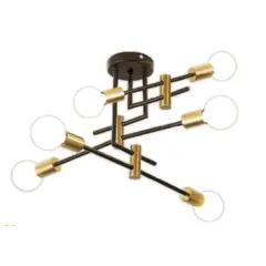 CEMLIGHTING - Lámpara de techo Grecia dorado 6 sockets