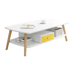 73 EXPERIENCE - Mesa Mesa de Centro Poli Color Blanco & Mango