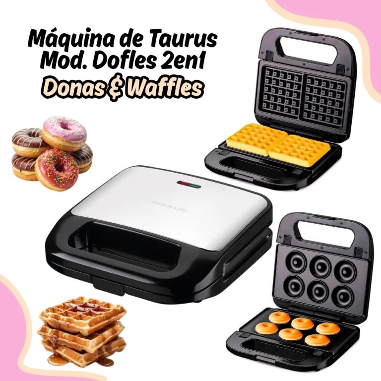 Máquina de Donas & Waffles 2 en 1