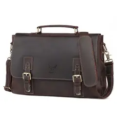 ARMUZ - Maletín de Cuero Vacuno de Alta gama -TRIFÓN- MH590 PARA LAPTOP