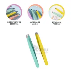GENERICO - Kit Duradero de Pinzas de Acero Multicolor Y+Gift Stickers