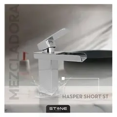 STONE - MEZCLADORA MONOCOMANDO PLAVATORIO HASPER SHORT ST