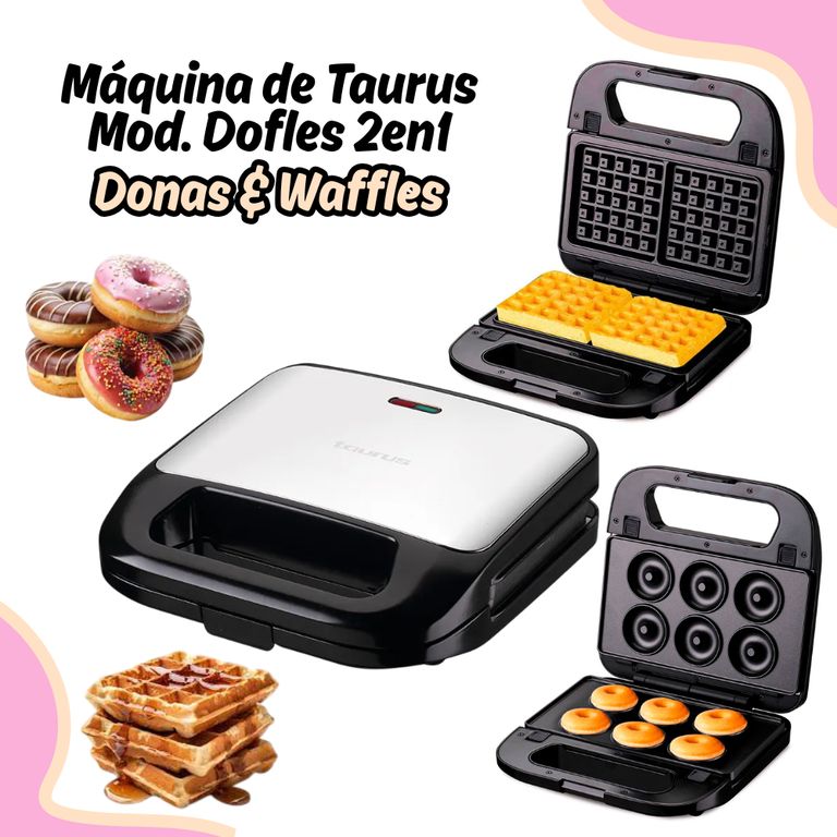 Maquina de Donas & Waffles 2 en 1
