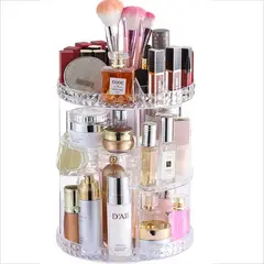 GENERICO - Organizador Acrilico Diamante para Cosméticos y Maquillaje 360° LD-188