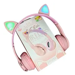 GENERICO - -Audífonos Inalámbricos P47M Gatito ROSADO