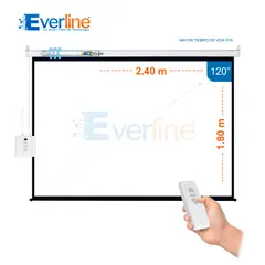OEM - ECRAN ELECTRICO con MOTOR TUBULAR 2.40 X 1.80m.