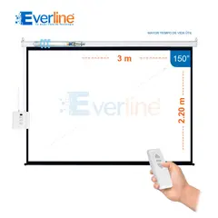 OEM - ECRAN ELECTRICO con MOTOR TUBULAR 3.00 X 2.20m.