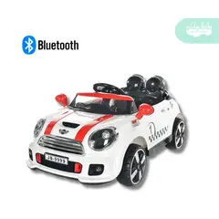 GENERICO - Carrito a Batería para niño Modelo Mini Cooper color Blanco