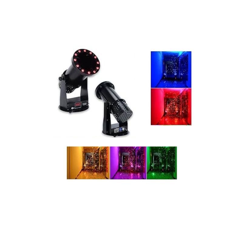 Maquina Eléctrica Lanza Confeti Rgb Evento Control Y Dmx