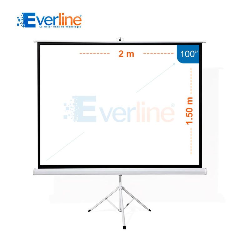 ECRAN con TRIPODE 2.00 x 1.50 m (Antireflex)