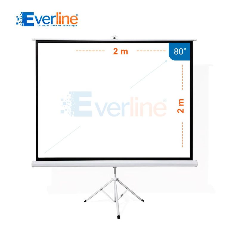 ECRAN con TRIPODE 2.00 x 2.00 m (Antireflex)