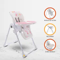 SAFETY 1ST - Silla de Comer Graduable para Bebé »FEED» Pink