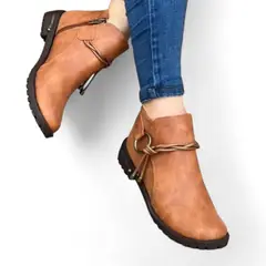 GENERICO - Botin Mujer Trensa 1509 5C-53 Color Camel