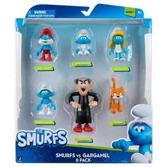 JAZWARES - Los Pitufos x6 Pitufina Papa Pitufo Gargamel - The Smurfs - CAJA DAÑADA