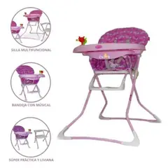 EBABY - Silla de Comer para Bebé Plegable »BADALA» Pink