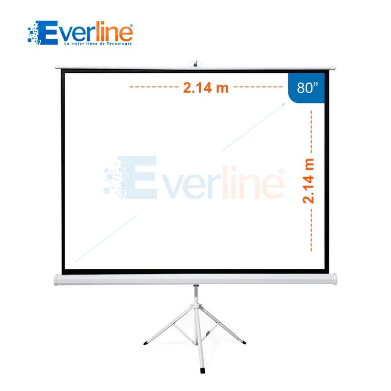 ECRAN con TRIPODE 2.14 x 2.14 m Antireflex