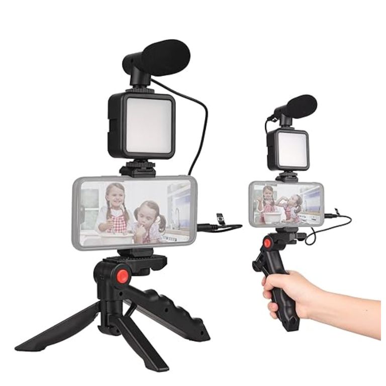 Kit Video Vlog para teléfono Ajustable Grabacion Transmisión en vivo