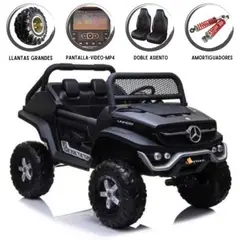 GENERICO - Carro a Batería MERCEDES BENZ «UMNIMONG» 4X4 BLACK