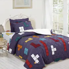 CASATEX - Edredón Tela Hipoalergénico con Carnero 15Plz + Set de Sábanas