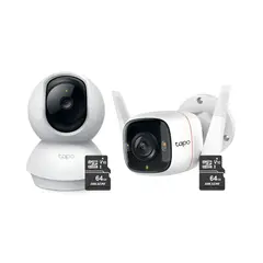 TP LINK - Kit De Cámaras De Seguridad Tapo C200 + Tapo C310 + Micro SD 64 gb - Tp-link