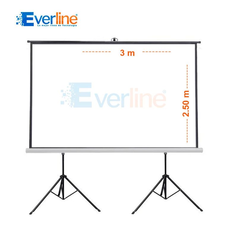 ECRAN CON DOBLE TRIPODE 3.00 X 2.50m (Antireflex)