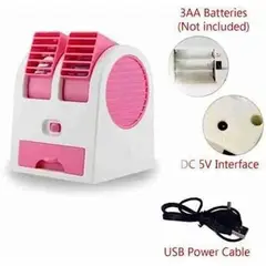 OEM - Mini Ventilador Usb Portatil Aire Acondicionado - Rosado