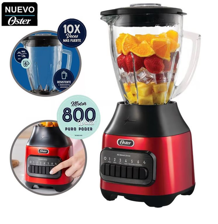 Licuadora 1.5L de 6 Velocidadades BLSTPEG-CPB Rojo