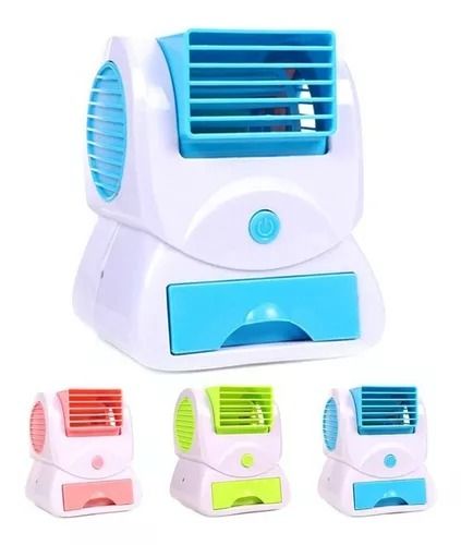 Mini Ventilador Portatil Aire Acondicionado USB Corriente y Pilas