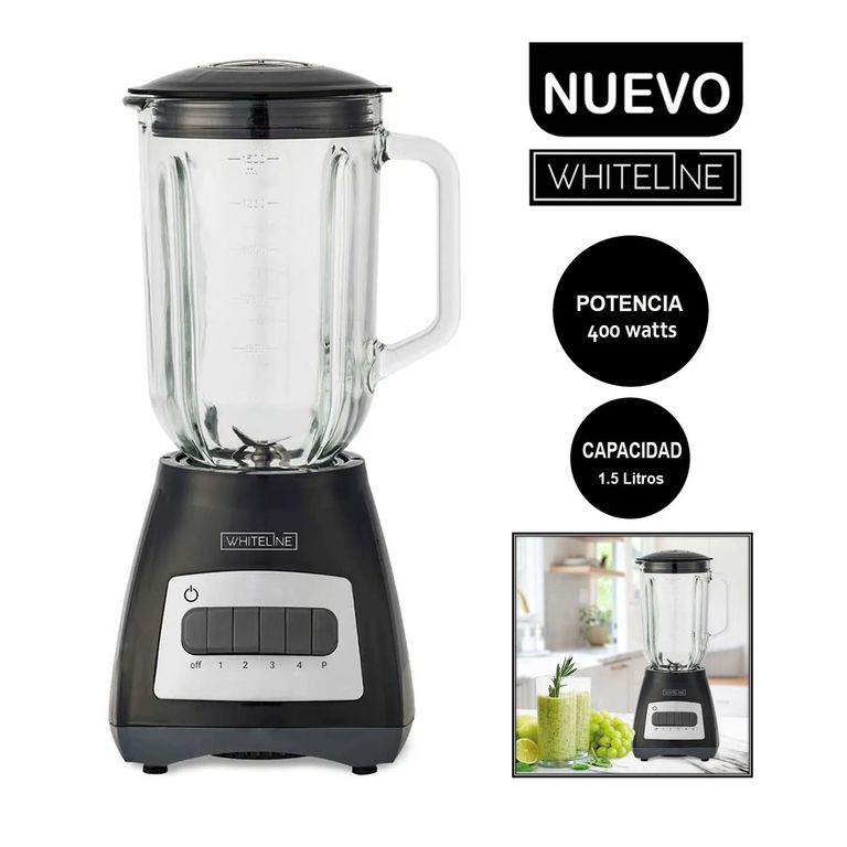 Licuadora P8903 de 1.5 Litros 400 Watts Color Negro