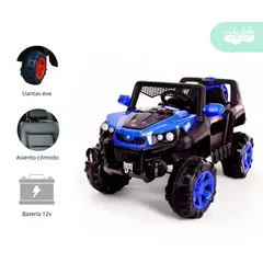 GENERICO - Carrito a Batería para niño Modelo Go Reel Azul