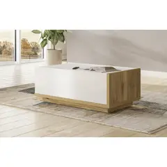 TU MESITA - Mesa de centro Moderna Lars color BlancoDuna