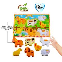 EDUCA - Rompecabezas en Alto Relieve de Animales de la Granja MOD2