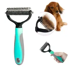 GENERICO - CEPILLO-PEINE DESMOTADOR PARA PERROS Y GATOS VERDE