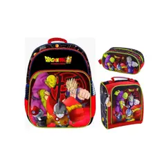 SCOOL - SET MOCHILA 3 BOLSILLOS DRAGON BALL