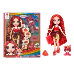 RAINBOW HIGH - Muñeca Ruby con Kit Mascota y Slime