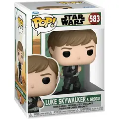 FUNKO - Pop Luke Skywalker y Grogu The Mandalorian Star Wars
