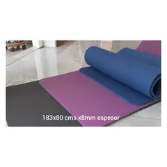 HOME FIT - Mat tamaño extra ancho 8mm ecologico Azul