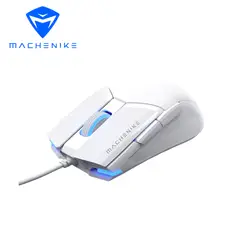 MACHENIKE - Mouse Gamer M7 Pro Cableado Blanco 12,800 DPI