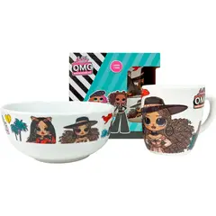 SCOOL - Set de vajilla de cerámica x2 pzs LOL OMG